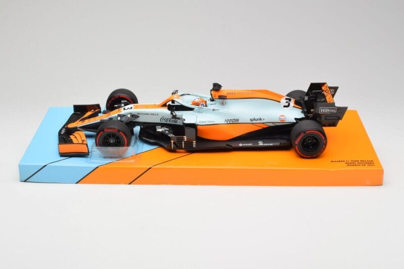 McLaren MCL35M #3 D. Ricciardo Monaco GP 2021 Minichamps 1:18 533212403 Metāls