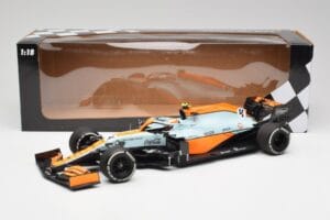 McLaren MCL35M #4 L. Norris Monaco GP 2021 Minichamps 1:18 530212404 Metāls — attēls 6 no 7