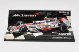 McLaren Mercedes MP4-23 #23 H. Kovalainen Showcar 2008 Minichamps 1:43 530084393 Metāls