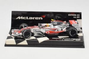 McLaren Mercedes MP4-22 #2 L. Hamilton Race Car 2007 Minichamps 1:43 530074302 Metāls