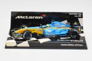 McLaren MP4-19B #5 D. Coulthard F1 2004 Minichamps 1:43 530044315 Metāls
