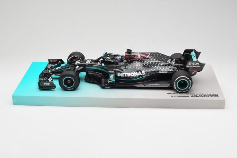 Mercedes AMG Petronas W11 #44 L. Hamilton Winner British GP 2020 Minichamps 1:18 113200444 Metāls