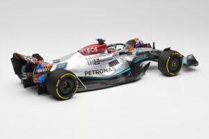 Mercedes AMG W13 E Performance Petronas #63 G. Russell Miami GP 2022 Minichamps 1:18 110220563 Metāls — attēls 2 no 7