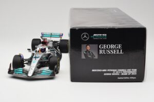 Mercedes AMG W13 E Performance Petronas #63 G. Russell Miami GP 2022 Minichamps 1:18 110220563 Metāls — attēls 6 no 7