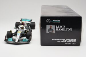 Mercedes AMG W13 E Performance Petronas #44 L. Hamilton Spanish GP 2022 Minichamps 1:18 110220044 Metāls — attēls 6 no 7