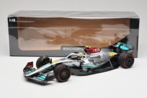 Mercedes AMG W13 E Performance Petronas #44 L. Hamilton Spanish GP 2022 Minichamps 1:18 110220044 Metāls — attēls 7 no 7