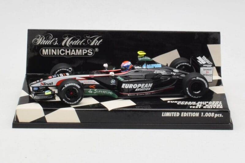 Minardi Cosworth PS03 M. Bobbi Test Car 2003 Minichamps 1:43 400030039 Metāls