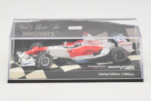 Toyota TF108 #9 J. Trulli Panasonic Toyota Racing Showcar F1 2008 Minichamps 1:43 400080081 Metāls — attēls 4 no 5