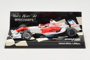 Toyota TF108 #9 J. Trulli Panasonic Toyota Racing Showcar F1 2008 Minichamps 1:43 400080081 Metāls