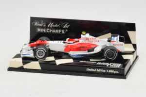 Toyota T. Glock Panasonic Toyota Racing Showcar F1 2008 Minichamps 1:43 400080082 Metāls