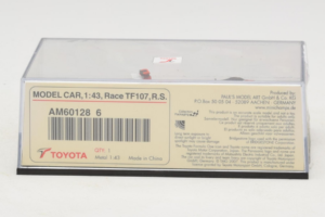 Toyota TF107 #11 R. Schumacher Panasonic Toyota Racing F1 2007 Minichamps 1:43 AM601286 Metāls — attēls 5 no 5