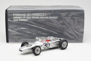 Porsche 804 #30 D. Gurney French Grand Prix 1962 AUTOart 1:18 86271 Metāls — attēls 6 no 6