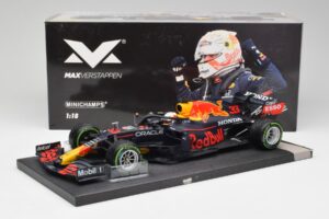 Red Bull RB16B #33 M. Verstappen Emilia Romagna GP Winner 2021 Minichamps 1:18 113210233T Metāls — attēls 6 no 6