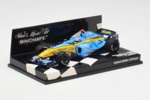 Renault R25 F. Alonso F1 World Champion Showcar 2005 Minichamps 1:43 400050075 Metāls — attēls 3 no 5