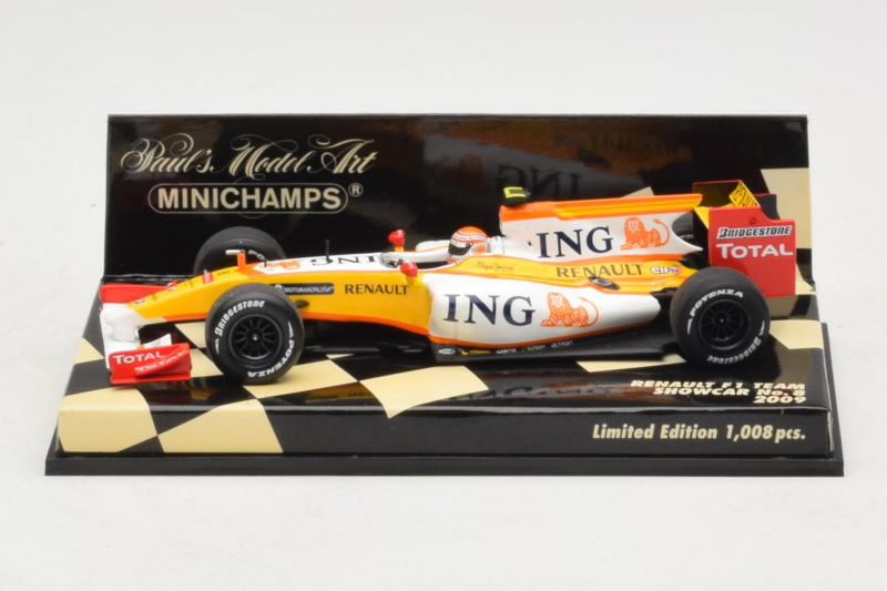 Renault R29 #8 N. Piquet Jr. Showcar F1 2009 Minichamps 1:43 400090078 Metāls