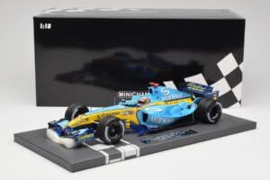 Renault R25 #5 F. Alonso San Marino GP Winner 2005 Minichamps 1:18 117050405 Sveķi — attēls 7 no 7