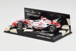 Super Aguri Honda SA06 #22 T. Sato Japanese GP 2006 Minichamps 1:43 400060122 Metāls — attēls 3 no 5