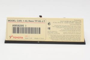 Toyota TF105 #16 J. Trulli F1 2005 Minichamps 1:43 AM58295 Metāls — attēls 5 no 5