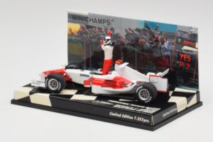 Toyota TF105 #16 J. Trulli Malaysia GP Podium 2005 Minichamps 1:43 400050116 Metāls — attēls 3 no 4