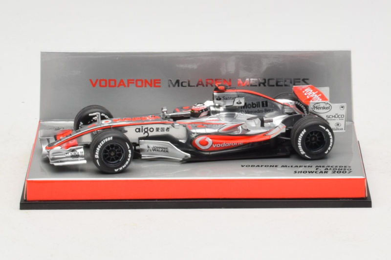 McLaren MP4-22 Mercedes #1 F. Alonso Vodafone McLaren Showcar F1 2007 Minichamps 1:43 533074371 Metāls