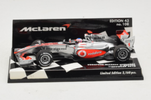 Vodafone McLaren Mercedes MP4-25 J. Button F1 Showcar 2010 Minichamps 1:43 530104371 Metāls