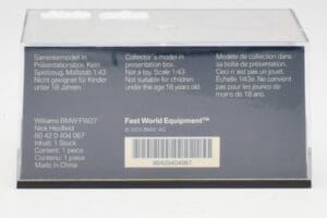 Williams FW27 BMW #16 N. Heidfeld F1 2005 Minichamps 1:43 80420404067 Metāls — attēls 4 no 5