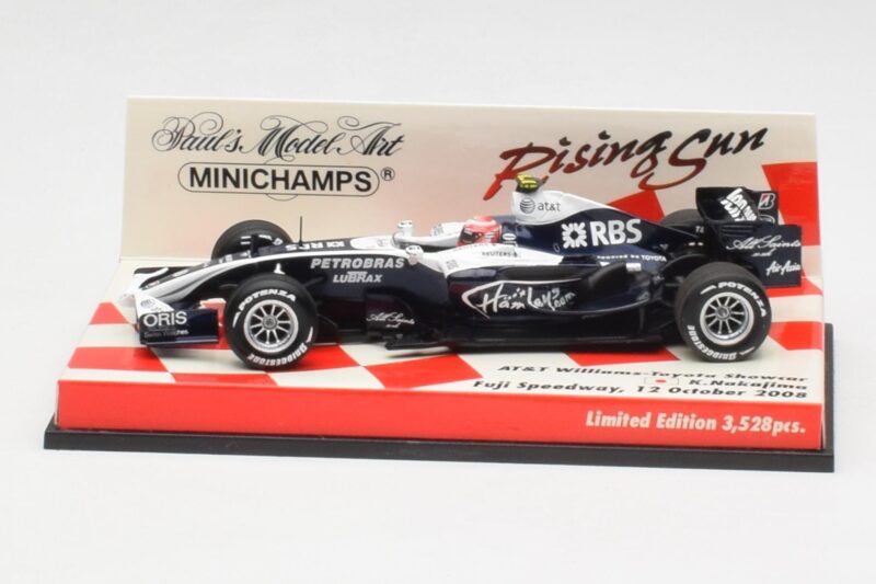 Williams FW30 K. Nakajima F1 Showcar Version 2 2008 Minichamps 1:43 403080178 Metāls