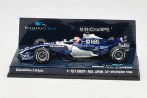 Williams FW28 Toyota K. Nakajima F1 Test Debut 2006 Minichamps 1:43 400060135 Metāls