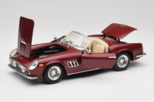 Ferrari 250 GT California Spider LWB Tumšsarkans Hot Wheels 1:18 25727 Metāls — attēls 2 no 8