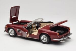 Ferrari 250 GT California Spider LWB Tumšsarkans Hot Wheels 1:18 25727 Metāls — attēls 5 no 8
