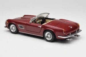 Ferrari 250 GT California Spider LWB Tumšsarkans Hot Wheels 1:18 25727 Metāls — attēls 7 no 8