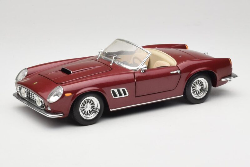 Ferrari 250 GT California Spider LWB Tumšsarkans Hot Wheels 1:18 25727 Metāls