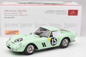Ferrari 250 GTO #15 S. Moss / G. Hill Goodwood 1962 CMC 1:18 M-247 Metāls — attēls 6 no 6