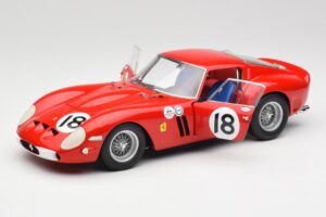 Ferrari 250 GTO #18 P. Rodriguez Daytona Continental 3 Hours Winner 1963 Kyosho 1:18 08438F Metāls — attēls 2 no 8