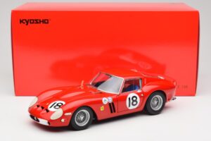 Ferrari 250 GTO #18 P. Rodriguez Daytona Continental 3 Hours Winner 1963 Kyosho 1:18 08438F Metāls — attēls 8 no 8