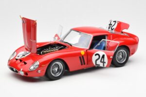 Ferrari 250 GTO #24 J. Blaton / G. Langlois 2nd 24 Hours of Le Mans 1963 Kyosho 1:18 08432C Metāls — attēls 2 no 8