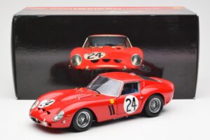Ferrari 250 GTO #24 J. Blaton / G. Langlois 2nd 24 Hours of Le Mans 1963 Kyosho 1:18 08432C Metāls — attēls 8 no 8