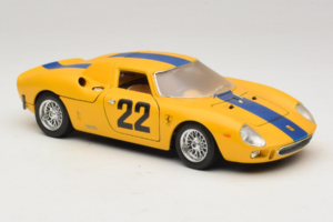 Ferrari 250 LM #22 Dzeltens 1965 Bburago 1:18 3333-Y1 Metāls — attēls 6 no 8