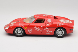 Ferrari 250 LM Sarkans Balts Essen Autographs Ierobežots Izdevums Bburago 1:18 3033-P4 Metāls — attēls 4 no 8