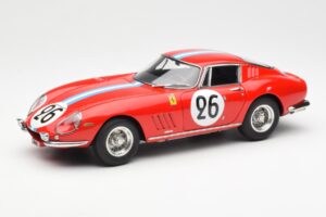 Ferrari 275 GTB Competizione #26 G. Biscaldi / A. de Bourbon Team Hugus 24 Hours of Le Mans 1966 CMC 1:18 M-199 Metāls