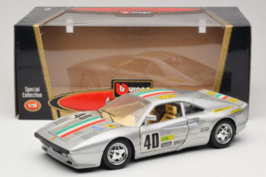 Ferrari 288 GTO #40 Sudrabs 1984 Bburago 1:18 3027-S1 Metāls — attēls 8 no 8
