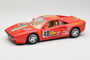 Ferrari 288 GTO Rally #40 Sarkans 1986 Bburago 1:18 3057-P1 Metāls