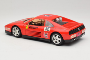Ferrari 348 TB #32 Pirelli Sarkans 1989 Bburago 1:18 3039-P1 Metāls — attēls 7 no 8