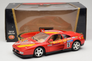 Ferrari 348 TB #5 Monroe Sarkans 1989 Bburago 1:18 3039-M1 Metāls — attēls 8 no 8