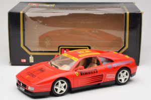 Ferrari 348tb Pirelli Sarkans Bburago 1:18 3039-P2 Metāls — attēls 8 no 8