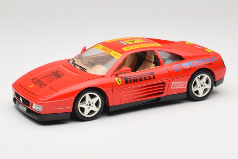 Ferrari 348tb Pirelli Sarkans Bburago 1:18 3039-P2 Metāls