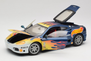 Ferrari 360 Modena Challenge #5 Hot Wheels Purple Fire Livery 1999 Bburago 1:18 29619 Metāls — attēls 2 no 8