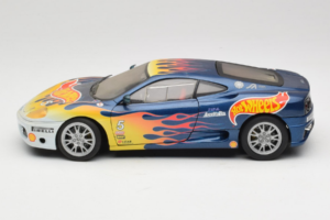 Ferrari 360 Modena Challenge #5 Hot Wheels Purple Fire Livery 1999 Bburago 1:18 29619 Metāls — attēls 4 no 8