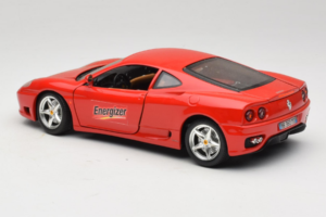 Ferrari 360 Modena Energizer Sarkans Bburago 1:18 3358-P3 Metāls — attēls 7 no 8