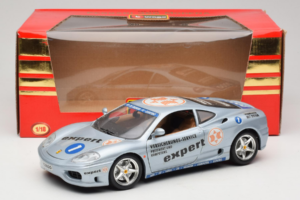 Ferrari 360 Modena Expert #1 Sudrabs Bburago 1:18 3348-S1 Metāls — attēls 8 no 8